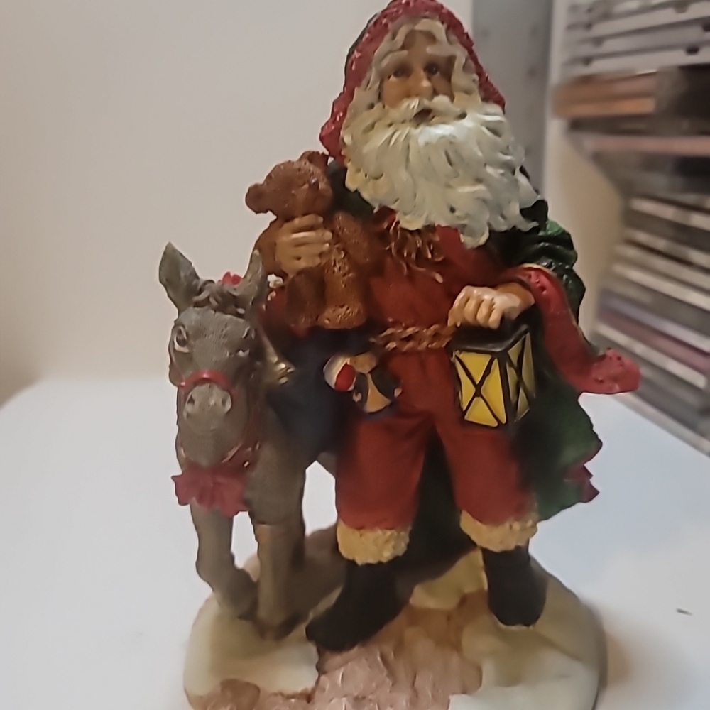 Santa Claus Figurine with Donkey